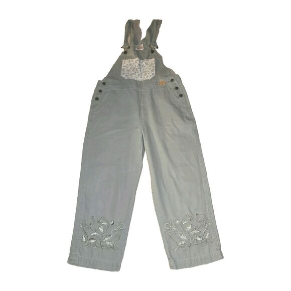 Longaberger Homestead Bib Overalls Womens Size Small Sage Green - Picture 1 of 7